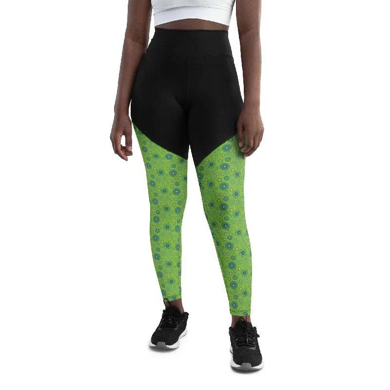 Final Markdown Lime Blue Pendant Sports Leggings