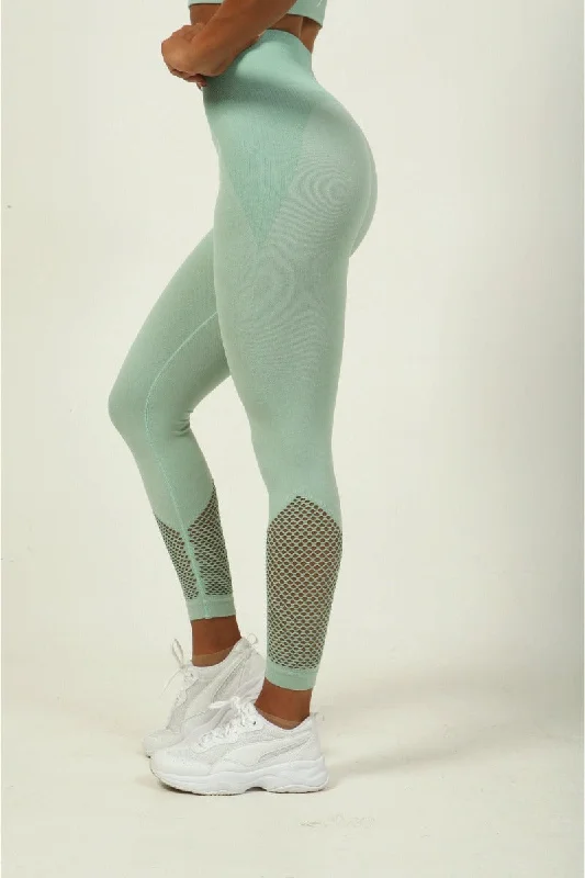 Great Deals Mesh Seamless Leggings - Mint Green