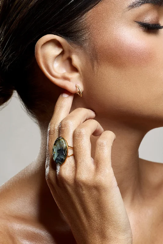 Price Drop Ingrid | Gold Adjustable Pendant Ring