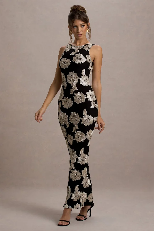 Limited Edition Zoella | Ecru Floral Print Sleeveless Maxi Dress