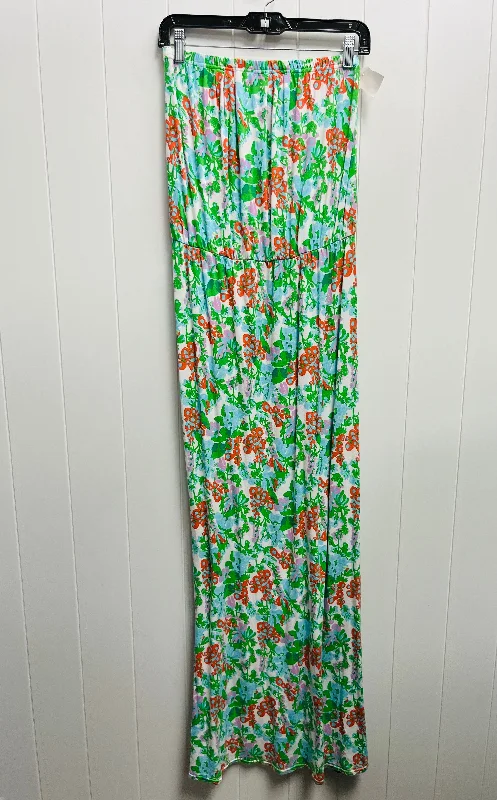 Deal of the Week Dress Casual Maxi By Lilly Pulitzer In Green & Orange, Size: M