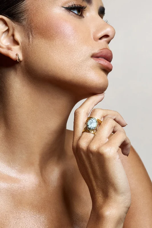Super Bargain Caspian | Marble Pendant Adjustable Ring
