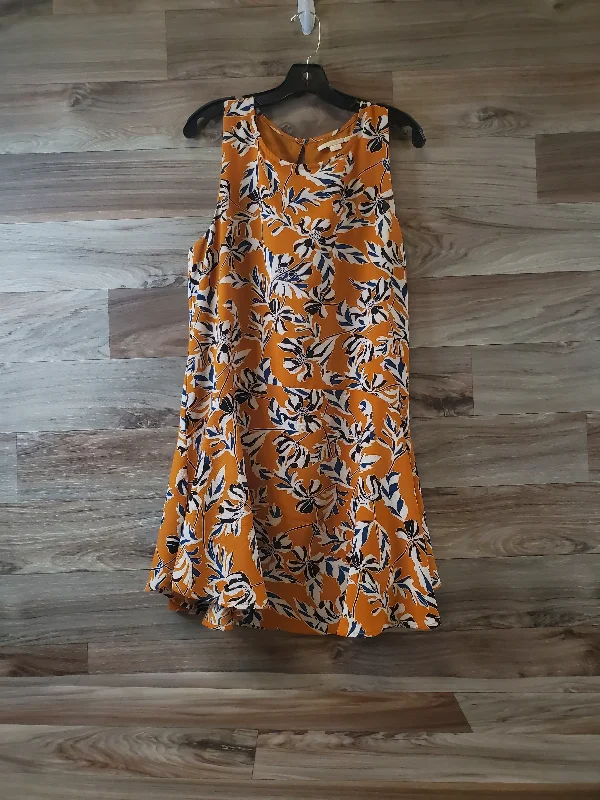 Online Specials Dress Casual Midi By C And C In Blue & Yellow, Size: L