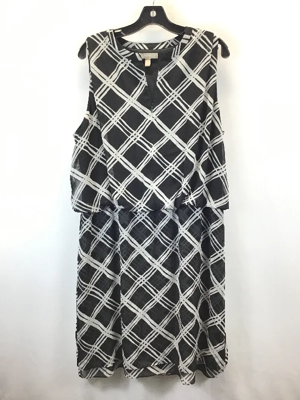 Unbeatable Prices Dress Casual Midi By Banana Republic In Black Grey, Size: 16