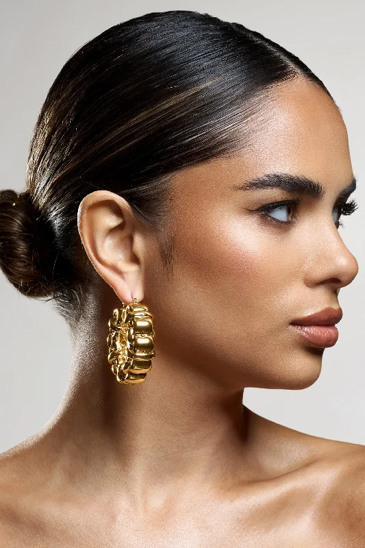 Big Savings Orli | Gold Chunky Chain Hoop Earrings