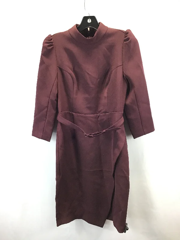 Grand Opening Sale Dress Work By Express In Burgundy, Size: Petite   Small