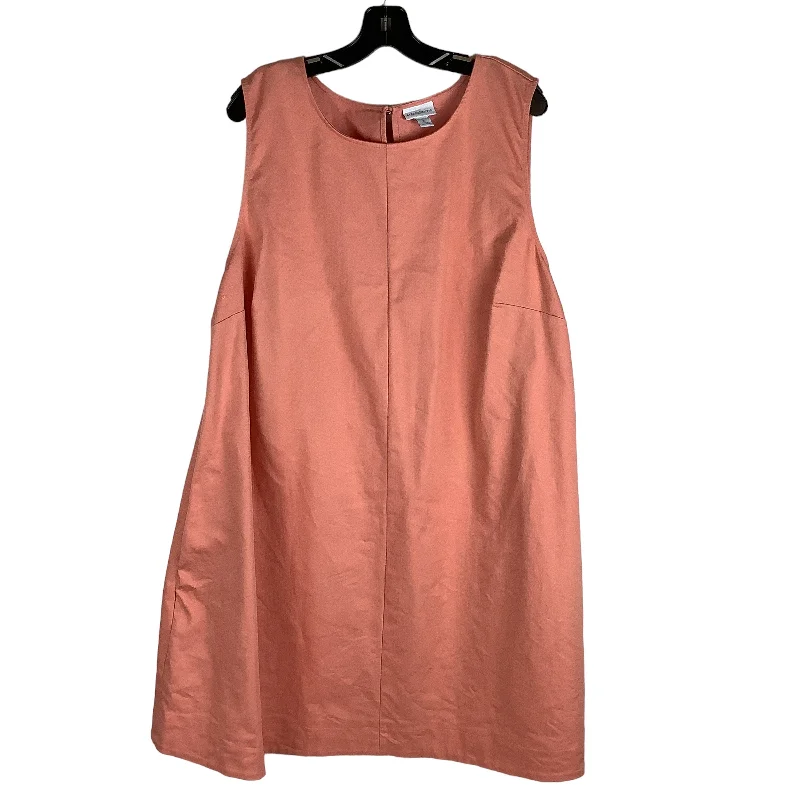 Hot Deal Dress Casual Midi By Liz Claiborne In Pink, Size: 3x