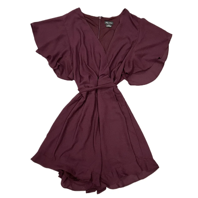 Clearance Sale Dress Party Short By City Chic In Purple, Size: 2x