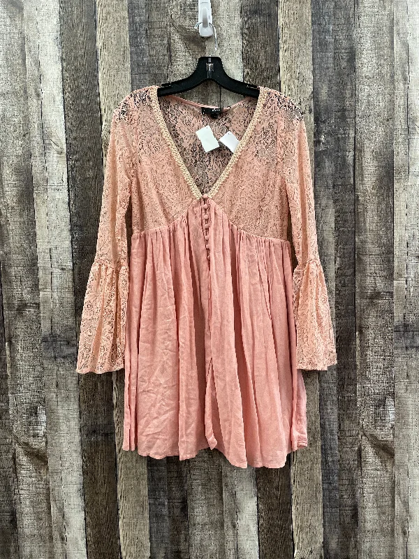 Price Cut Dress Casual Short By Cme In Mauve, Size: S