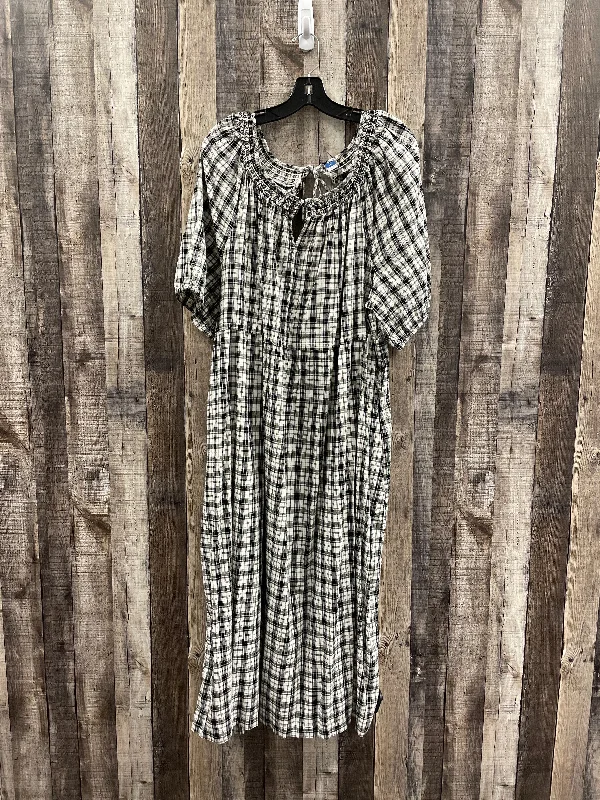 Savings Bonanza Dress Casual Maxi By Old Navy In Plaid Pattern, Size: Xxl