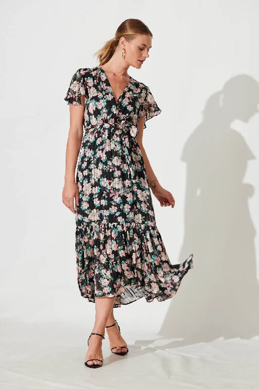 Exclusive Offers Applegate Maxi Dress In Black Multi Floral