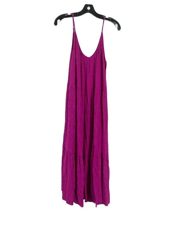 Extra Discounts Dress Casual Midi By Loft In Purple, Size: M