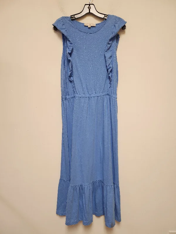 Weekend Deal Dress Casual Maxi By Loft In Blue, Size: L