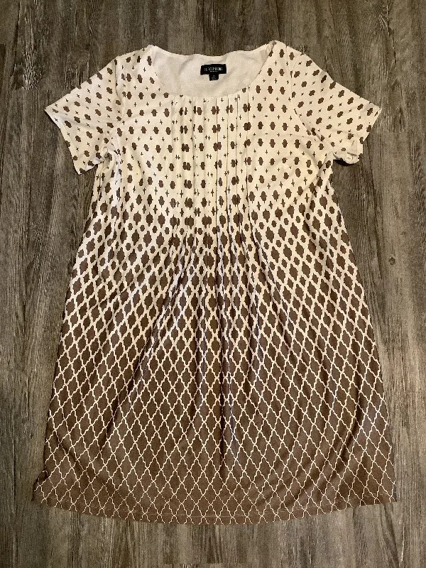 Incredible Offers Dress Casual Short By Perceptions In Tan & White, Size: 2x