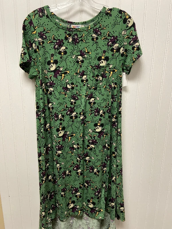 Act Fast Dress Casual Midi By Lularoe In Green, Size: Xs