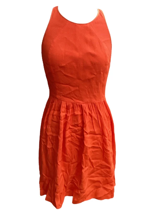 Price Cut Dress Casual Midi By Rebecca Taylor In Orange, Size: 4