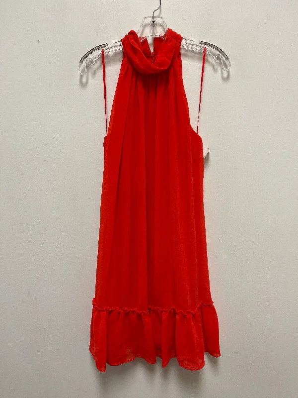 Don’t Miss Out Dress Casual Short By Taylor In Orange, Size: S