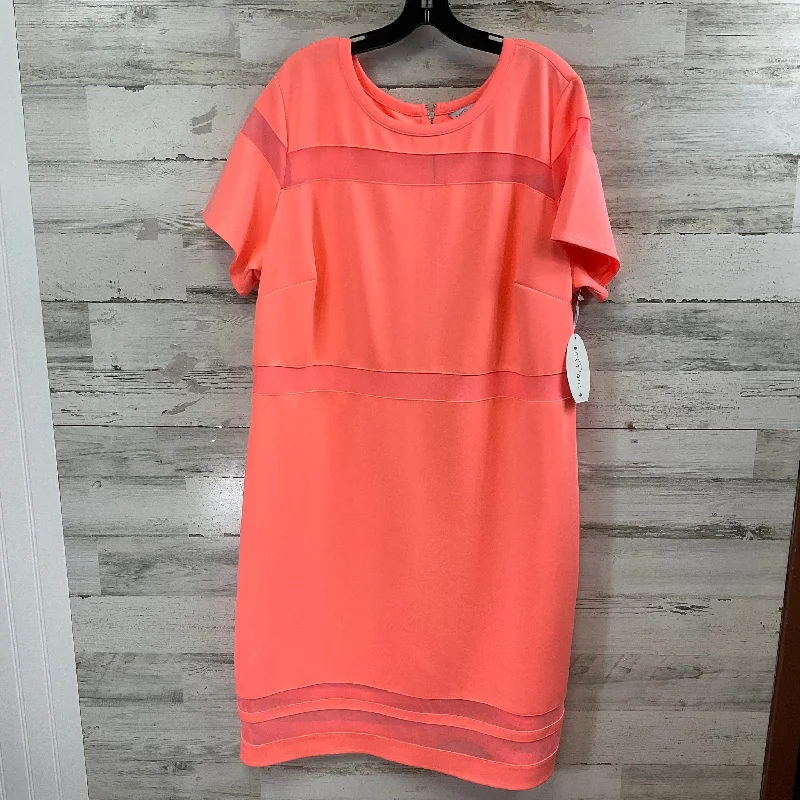 Savings Bonanza Dress Casual Short By Boutique + In Orange, Size: 3x