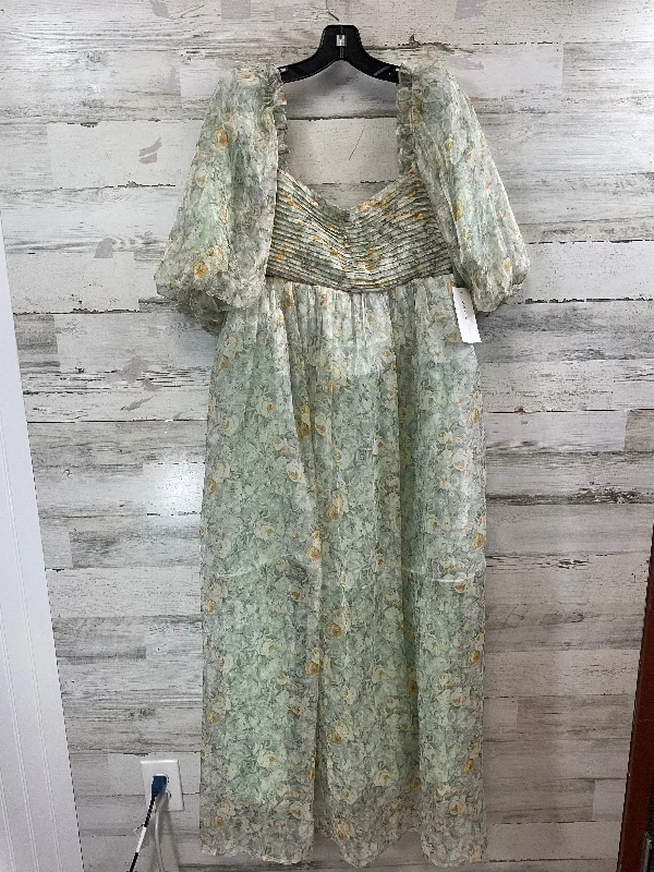 Price Blitz Dress Casual Midi By Worth Ny In Green, Size: 1x