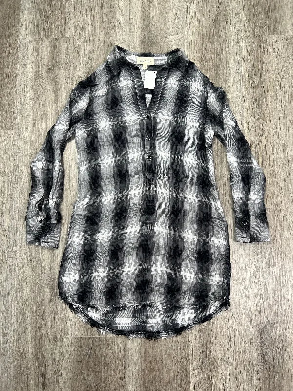 Instant Savings Dress Casual Short By Cloth & Stone In Plaid Pattern, Size: Xs