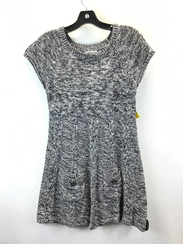 Lowest Price Dress Sweater By Style And Company In Black Grey, Size: L PETITE
