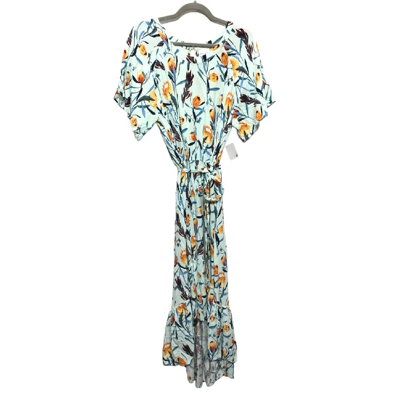 Price Slash Dress Casual Midi By Ava & Viv In Blue, Size: 1x