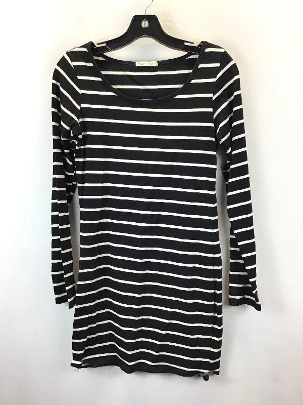 Holiday Sale Dress Casual Short By Heart & Hips In Black Cream, Size: L