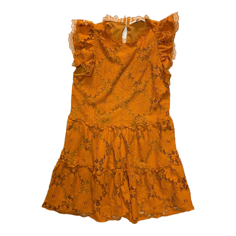 Mega Deal Dress Casual Midi By Blue Tassel In Orange, Size: M