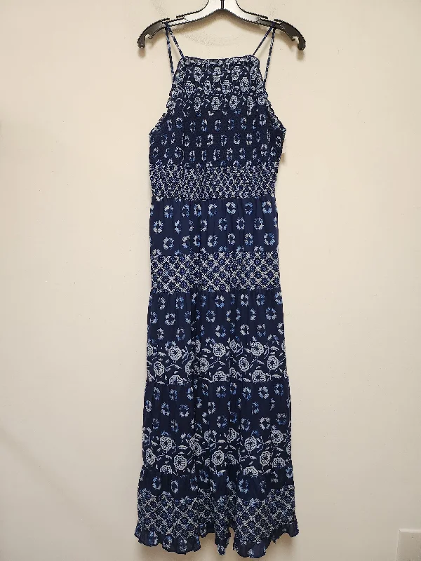 Season Finale Sale Dress Casual Maxi By Ann Taylor In Blue & White, Size: M