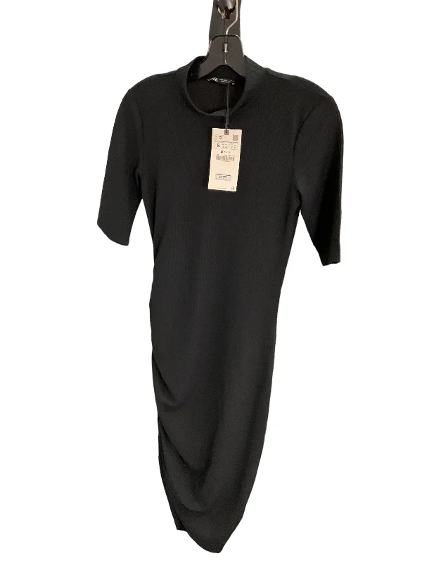 Price Drop Dress Casual Midi By Zara In Black, Size: S