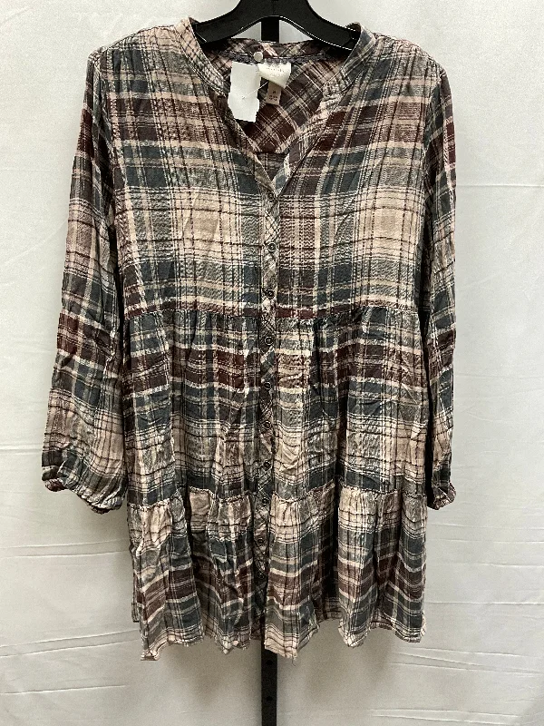 Price Buster Dress Casual Midi By Knox Rose In Plaid Pattern, Size: M