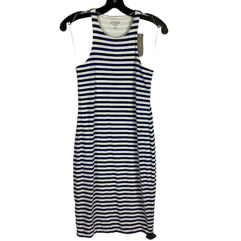 Fantastic Offers Dress Casual Midi By J. Crew In Striped Pattern, Size: Xs
