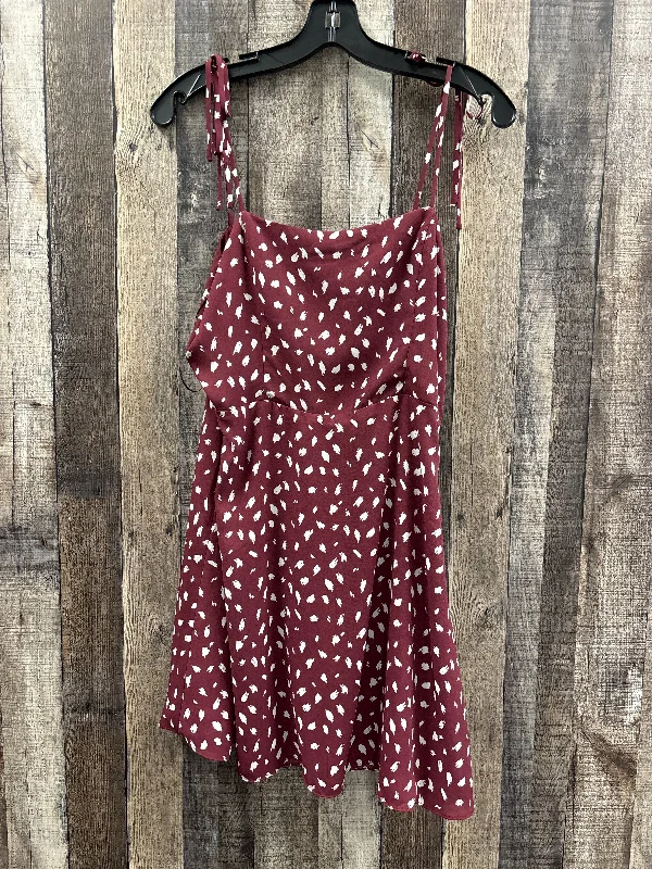 Savings Event Dress Casual Short By Clothes Mentor In Red & White, Size: L
