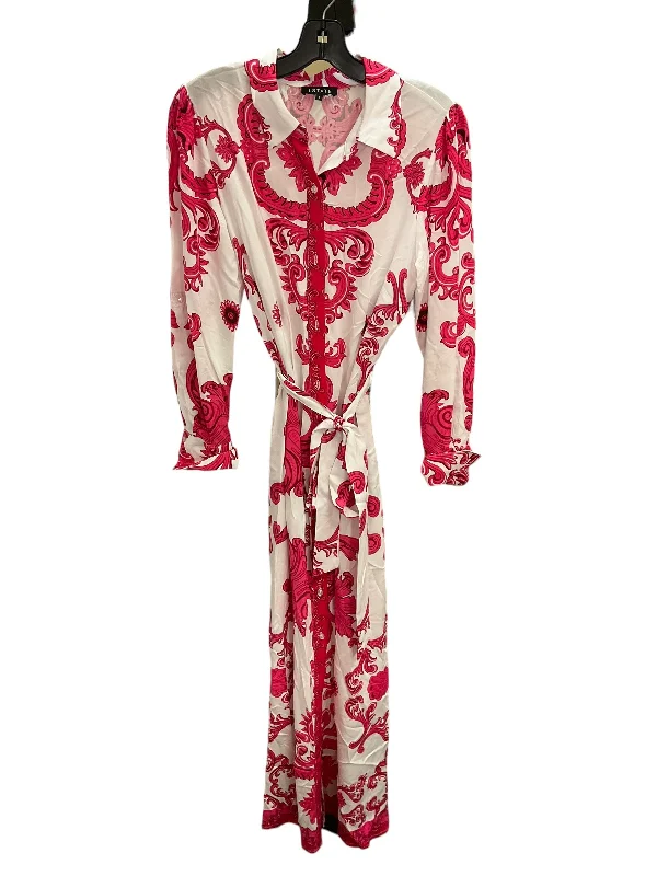 Mega Sale Dress Casual Maxi By 1state In White Pink, Size: S