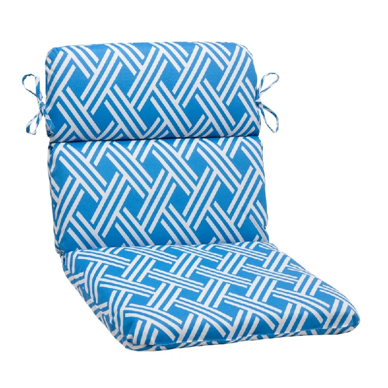 Price Reduction Pillow Perfect Blue Outdoor Carib Rounded Chair Cushion