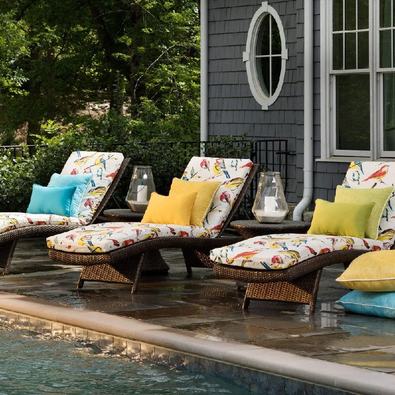 Reduced Prices Pillow Perfect Outdoor/ Indoor Bird Watchers Summer Chaise Lounge Cushion