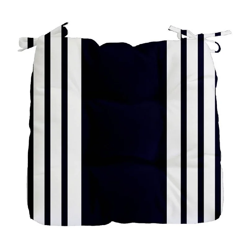 Super Bargain Side Stripes Print Outdoor Seat Cushion