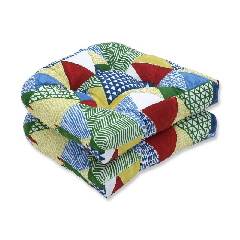 Take Advantage Tribune Geometric Wicker Seat Cushion (Set of 2)
