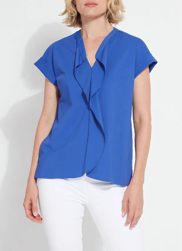 Act Now Alessia Pullover Top In Cobalt Pop
