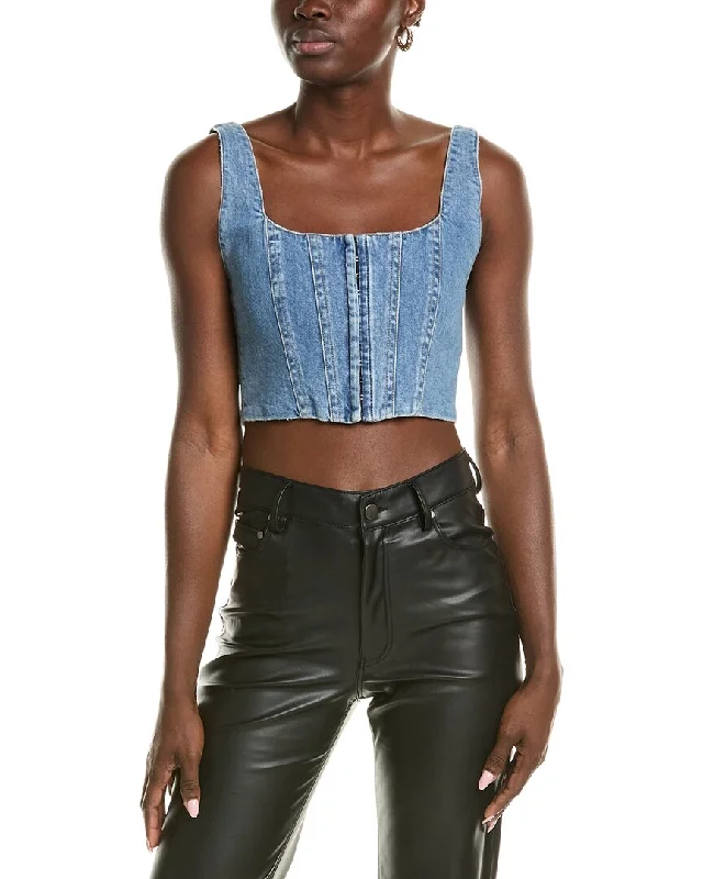 Special Savings alice + olivia Breslin Denim Corset Top