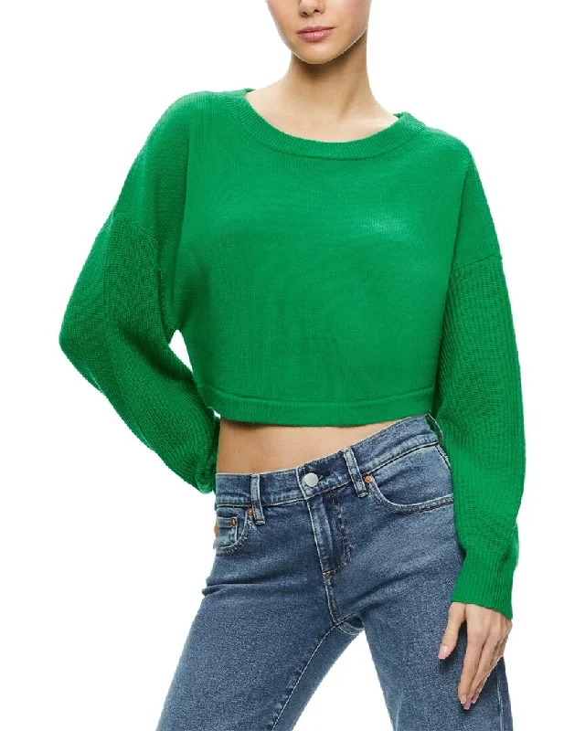 Deal Dash alice + olivia Posey Wool & Cashmere-Blend T-Shirt