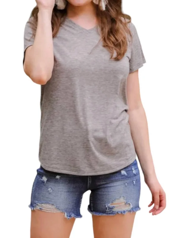 Super Sale Basic Tee In Heather Gray