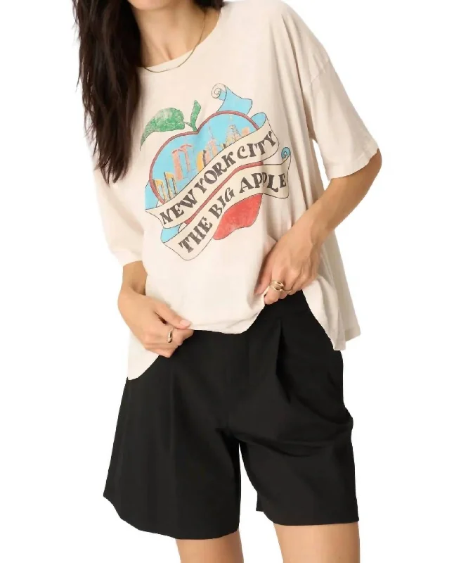 Special Promotion Big Apple Boyfriend Tee In Bone