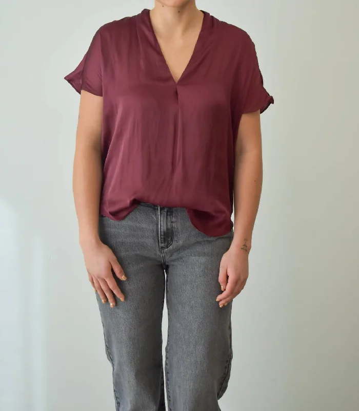 Lowest Price Blouse In Wine