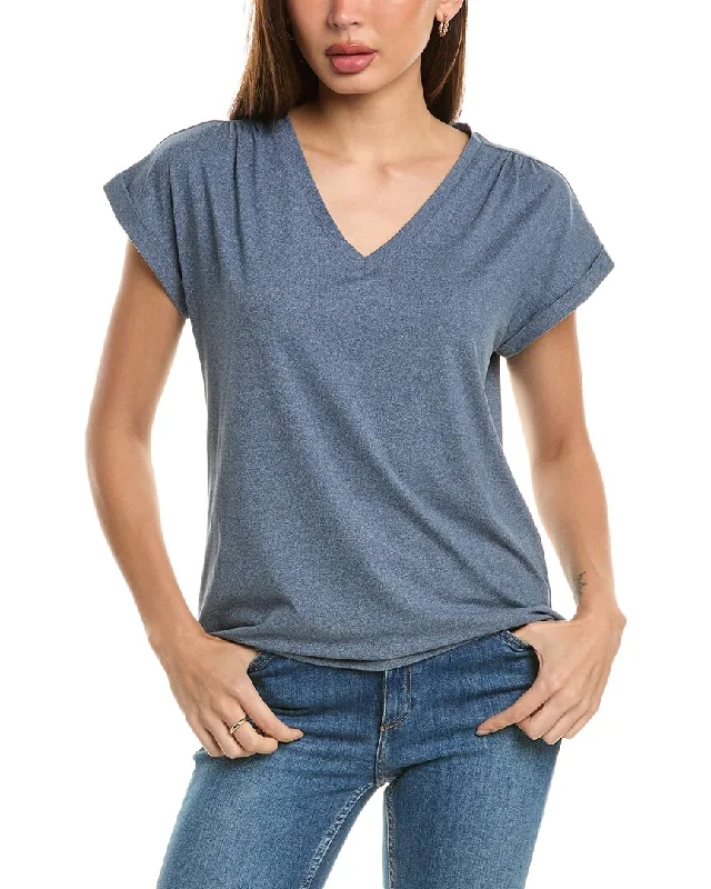 New Markdowns Bobeau Shirred T-Shirt