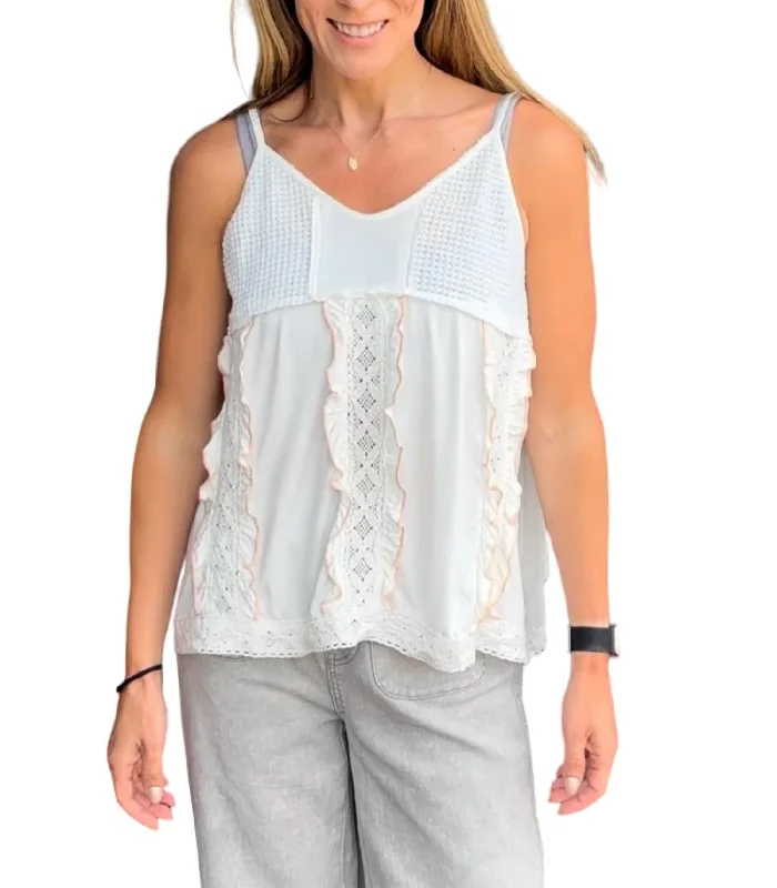 Discount Days Boho Tank In Off White