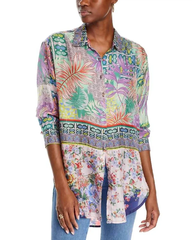 Seasonal Sale Bordona Dubai Tunic Top In Purple Multi