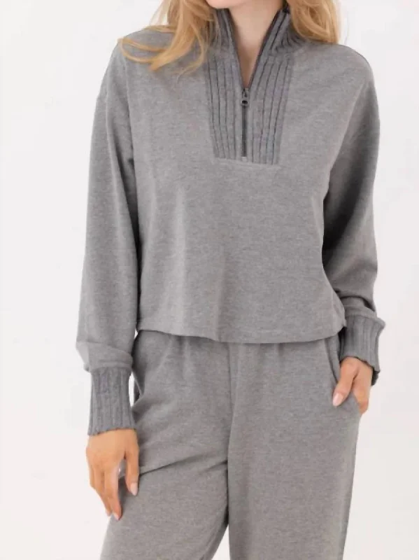 Deep Discounts Cambria Sweatshirt In Dark Heather Grey