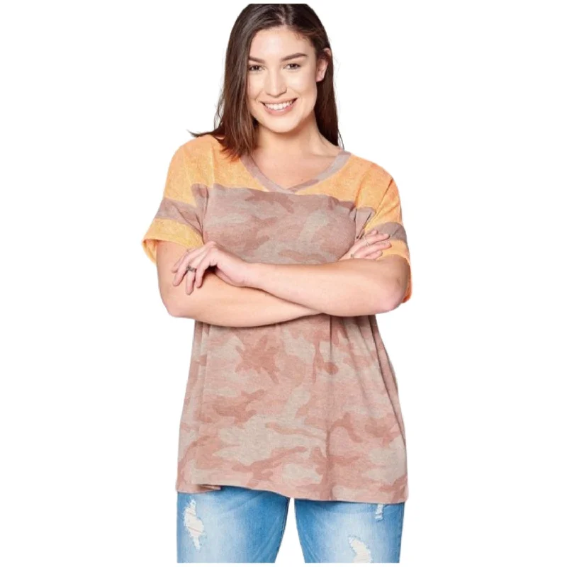 Today's Special Camouflage Printed Loose-fit Knit Top