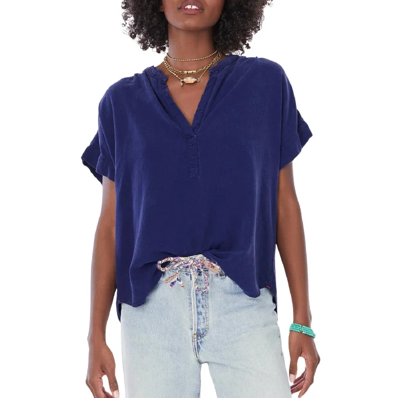 Final Clearance Carleigh Top In Washed Indigo